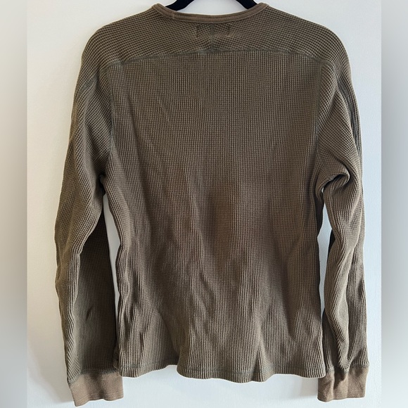 Olive green Ralph Lauren long sleeve Henley - Picture 2 of 3